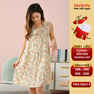 Váy đầm ngủ mặc nhà vải Cotton mềm mại thoáng mát VAV0265