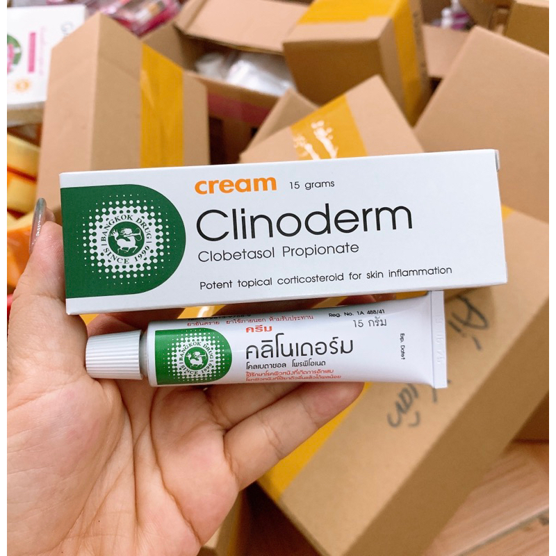 Kem bôi v.a.y nến Thái Lan mẫu mới Clinoderm tuýp 15g