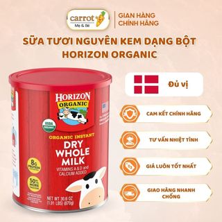 Sữa tươi nguyên kem dạng bột horizon organic 870g