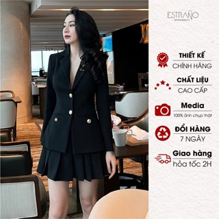  Set vest cao cấp thiết kế by Estrano - Emma Set đen sang trọng 