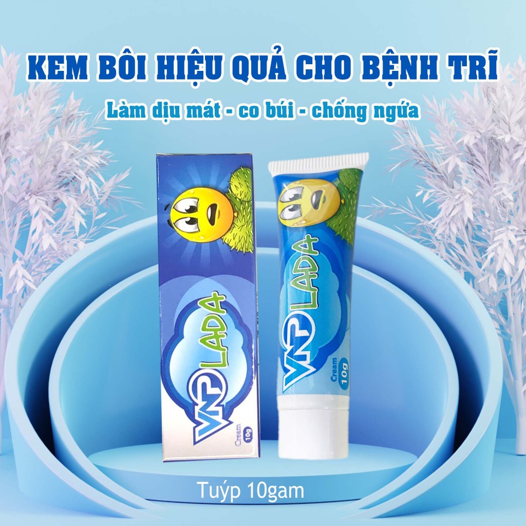 Kem bôi trĩ VNP Lada - giúp bảo vệ da, làm mát dịu da, hỗ trợ bệnh trĩ táo bón - tuýp 10 gram