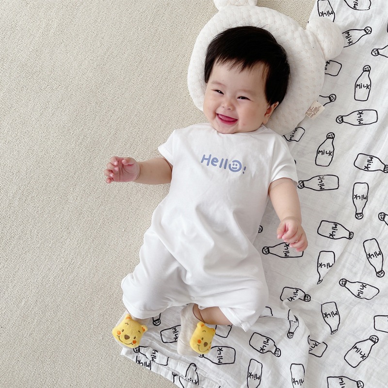 Body Đùi Đáng Yêu Cho Bé, Bộ Liền Thân Cộc Tay Chất Thun Lạnh Thoáng Mát, Bodysuit Sơ Sinh 3-12kg