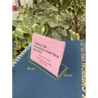 Combo 40 bảng tên bánh 6*8cm