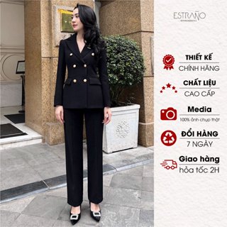   GIẢM 150k  SET VEST QUẦN ÂU MÀU ĐEN SANG TRỌNG - ANGELA SET BY ESTRANO 