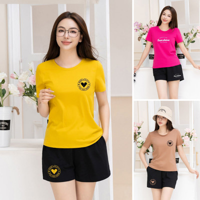 Bộ quần áo thun nữ dáng vừa NB26 chất liệu cotton Loza G0132