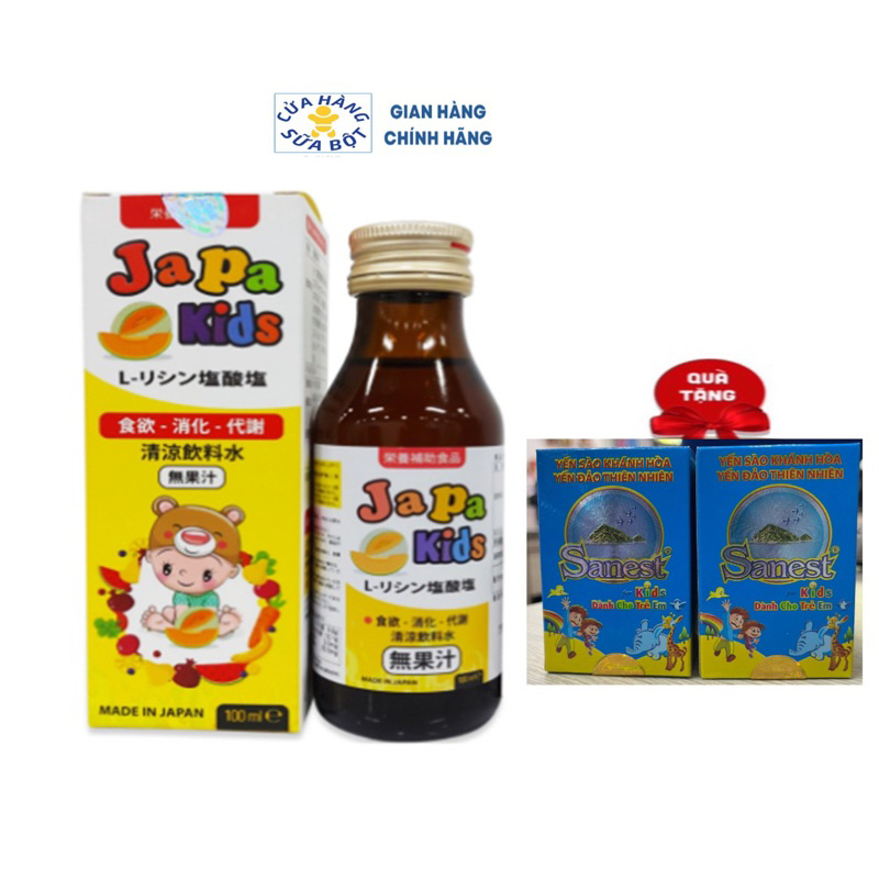 Siro ăn ngon cho bé Japa kid nhập khẩu Nhật Bản chai 100ml