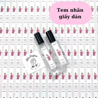 10 Tem Giấy Dán Chai Nước Hoa Zimaya cho chai chiết đủ các dòng