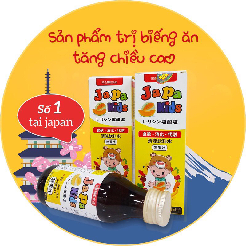Siro ăn ngon cho bé Japa kid nhập khẩu Nhật Bản chai 100ml