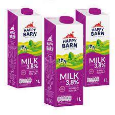  Combo 3 hộp sữa tươi Happy Barn nguyên kem hộp 1 lít 