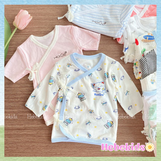 Áo cho bé sơ sinh, áo cột dây sơ sinh dài tay, ngắn tay, áo buột dây cho bé sơ sinh đến 5kg Hebekids