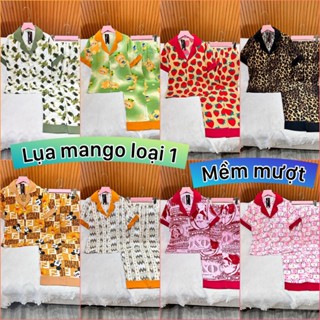 pijama tay ngắn lụa mango thiết kế hot nhất hiện nay, đồ bộ pijama hot trend , pijama nữ giá rẻ