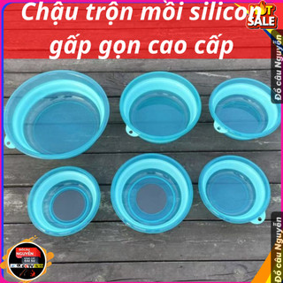  Chậu trộn mồi gấp gọn  thau trộn mồi silicon gấp gọn hàng cao cấp bền bỉ đủ kích thướcĐỒ CÂU NGUYỄN 