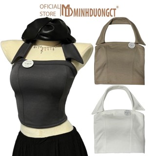 Áo croptop cổ yếm - áo kiểu cổ yếm hở lưng siêu hot
