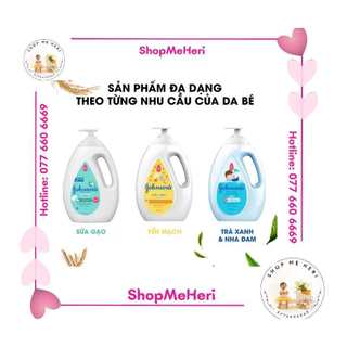 Sữa tắm johnson's baby: sữa và gạo 1000ml/ yến mạch 1l/ chắc khỏe 500ml/óng mượt 500ml/cotton touch 500ml