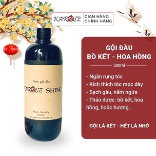 (DATE MỚI NHẤT, 500ml) Nước Gội Hoa Hồng Karose ngăn ngừa rụng tóc, chẻ ngọn chai 500ml