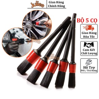 Bộ 5 chổi rửa xe ô tô, vệ sinh nội thất xe ô tô xe máy tiện lợi - chổi vệ sinh đa năng, cọ quét vệ sinh khe hở nội thất