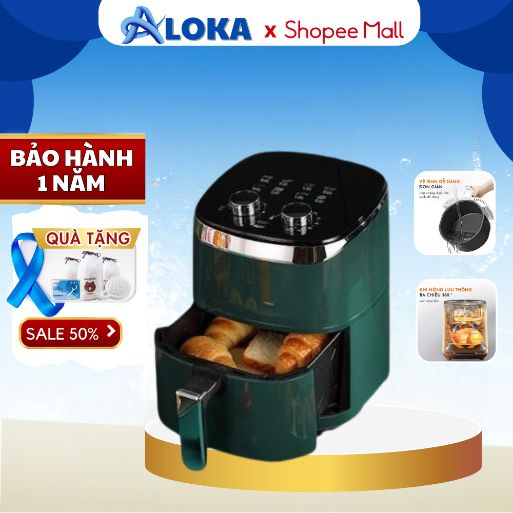 Nồi chiên không dầu dung tích 10L GODWELL công suất 1500W lõi chống dính cao cấp cùng 6 chế độ thông minh _NC10L