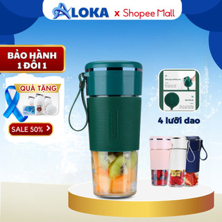 Máy xay sinh tố cầm tay mini đa năng GODWELL 6 lưỡi dung tích 300ML dung lượng pin cực trâu _MXS02