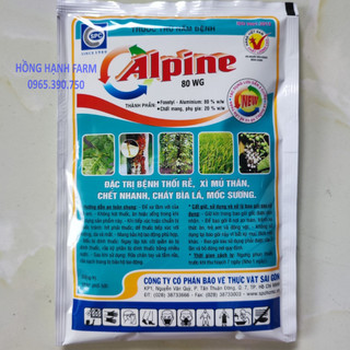 Thuốc trừ nấm bệnh Alpine 80WG , phòng trừ thối rễ, cháy bìa lá, xì mủ chết nhanh
