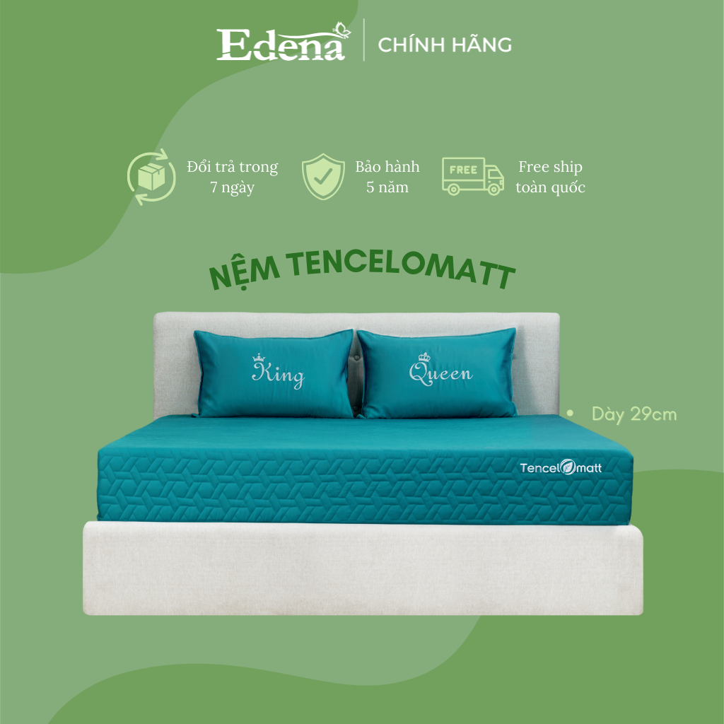 Nệm foam TencelOmatt Edena - nệm foam với lớp vỏ từ chất liệu tencel vô cùng thoáng mát