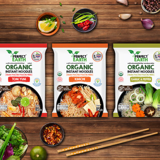 Mì Ăn Liền Gạo Lức Hữu Cơ Organic Brown Rice Instant Noodle Perfect Earth 85g