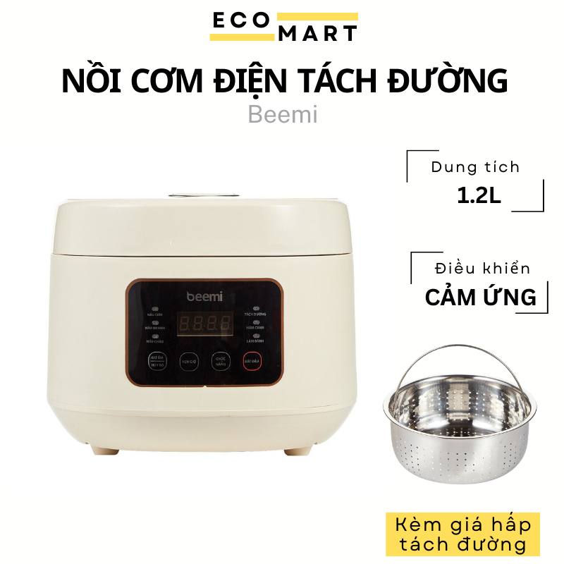 Nồi cơm điện tách đường Beemi BẢN TIẾNG VIỆT chống dính dung tích 1,2L nồi cơm điện tử đa năng hẹn giờ giữ ấm