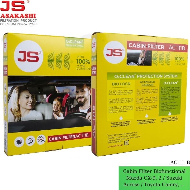 Lọc Điều Hòa Sinh Học JS ASAKASHI AC111B | Mazda CX8, Corolla Altis, Corolla Cross, Fortuner, Hilux,