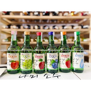 Combo 6 chai Soju Hàn Quốc Nami 360ml nhập khẩu chính hãng - mix 6 vị