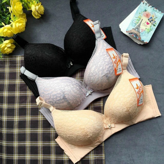 Áo ngực ren cup B không gọng có mút dày 4cm, áo lót dây tháo rời, chip Thái Lan Anny T09 cao cấp - ANGEL BRA