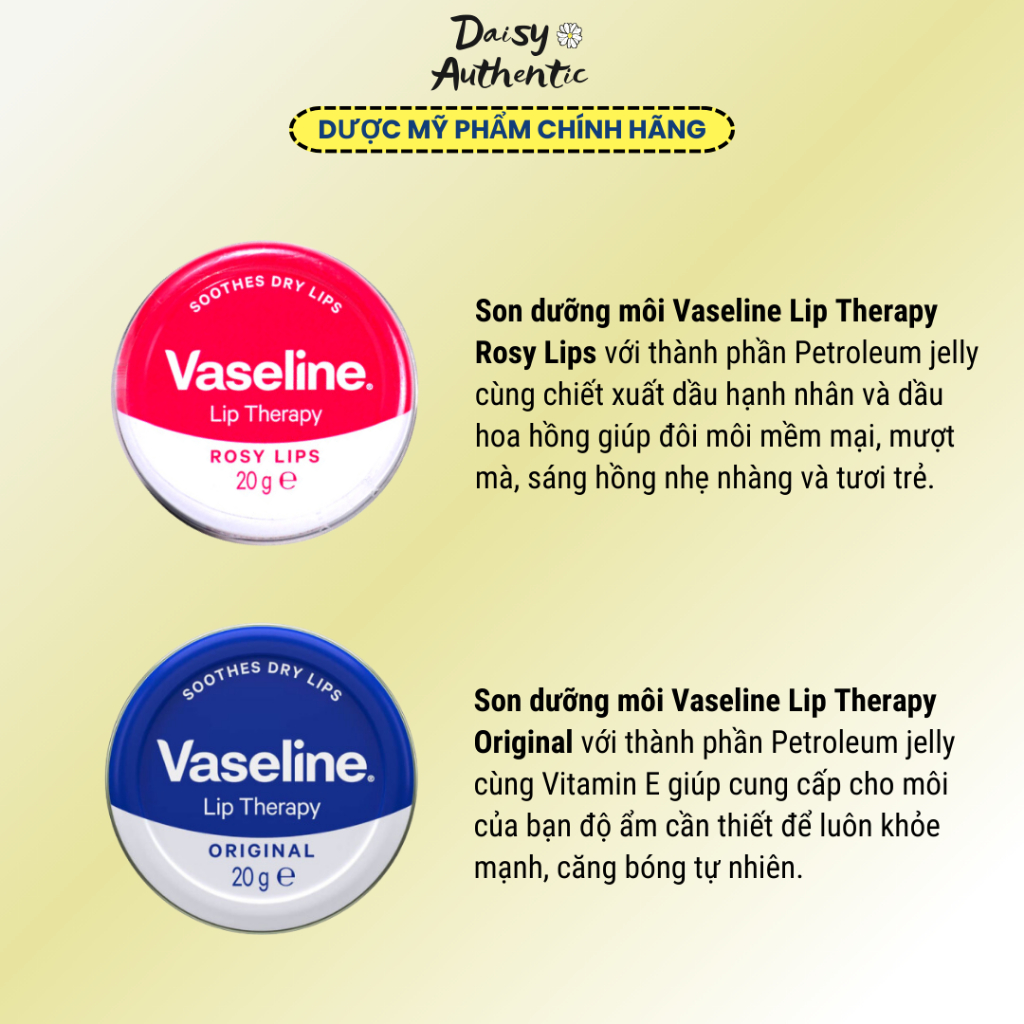 Son Dưỡng Môi Vaseline Lip Therapy 20g (bản UK)