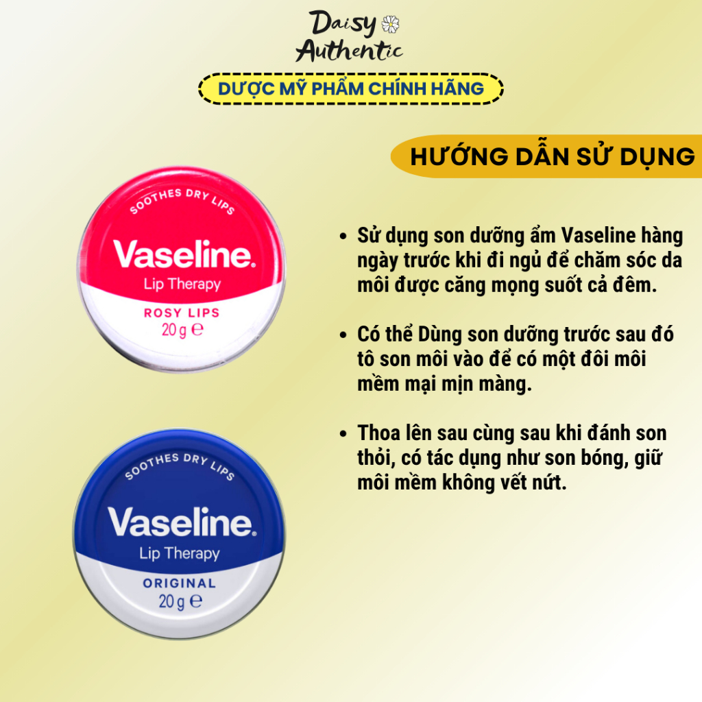 Son Dưỡng Môi Vaseline Lip Therapy 20g (bản UK)