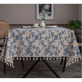 Khăn trải bàn hoa viền tua rua , khăn trải bàn Dona Home Decor