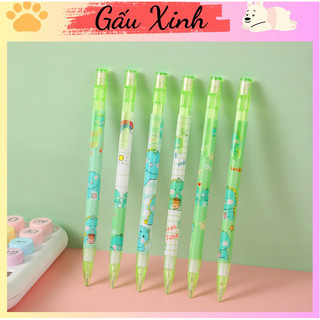 Bút chì bấm in khủng long kèm tẩy
