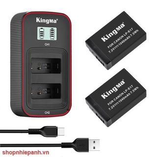 Combo 2 viên pin và sạc đôi kingma lp-e17 for canon 750d 760d kissx8l t6s t6i 800d canon eos m3