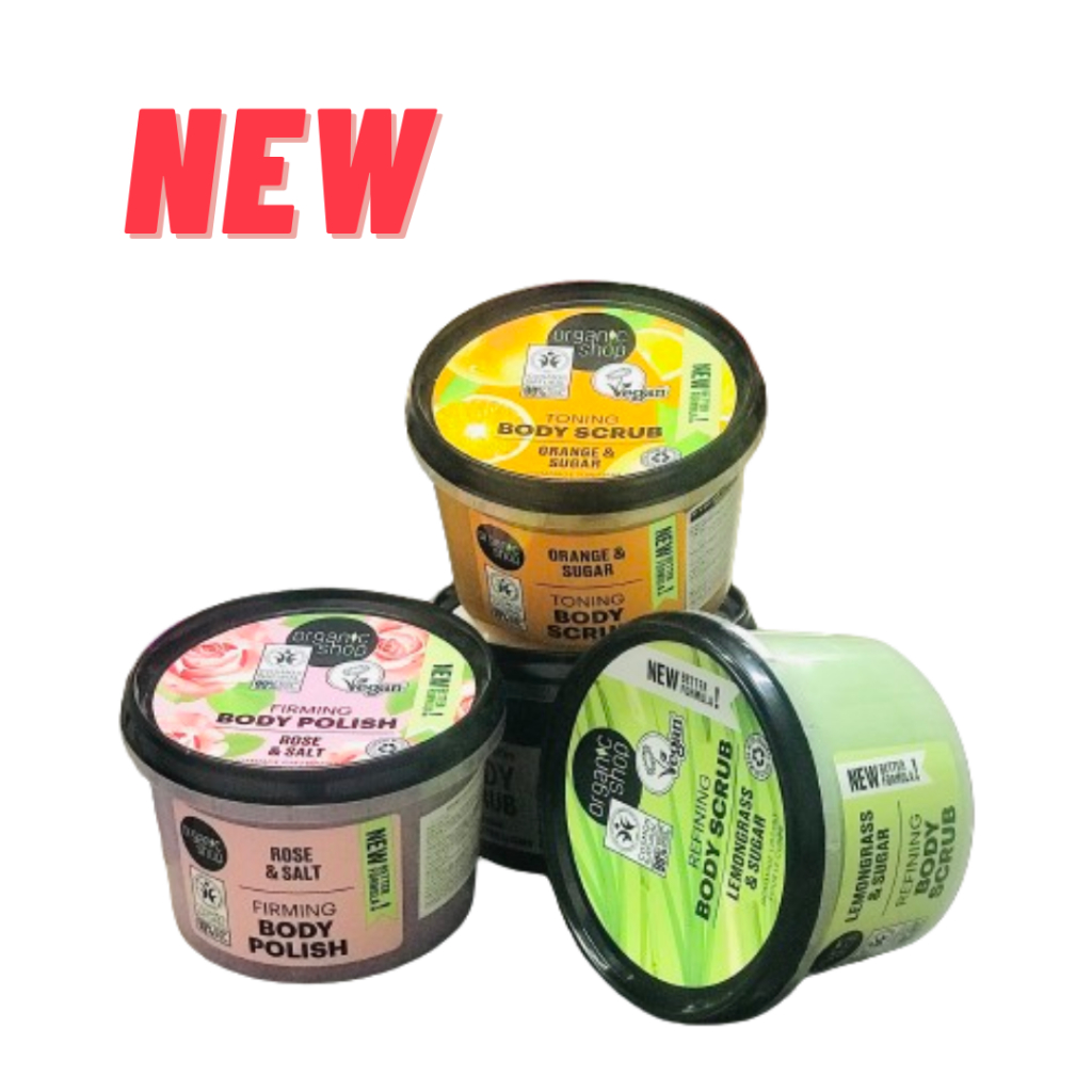 Tẩy Da Chết Body Organic Shop Dưỡng Da Trắng Sáng