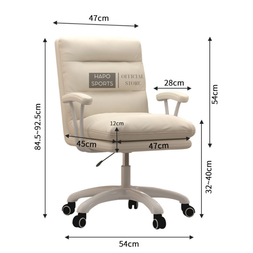 Ghế Xoay Văn Phòng Đệm Lưng Dày Dặn Làm Từ Chất Liệu Da Cao Cấp Chống Nổ, Ghế Xoay Tựa Lưng Ghế Decor Chính Hãng | BigBuy360 - bigbuy360.vn