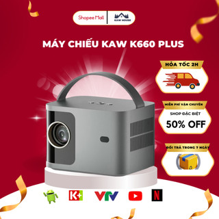 Máy chiếu K660 plus (có quai xách), Chất Lượng Siêu Nét Hỗ Trợ 4K, Độ Sáng Cao, Hệ Điều Hành Androi 10 Bảo Hành 12 Tháng