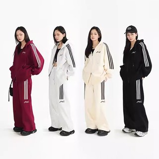 Áo Hoodie nỉ Dessuu phong cách thể thao họa tiết kẻ sọc tay áo dành cho nữ