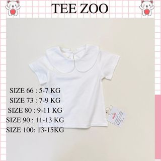 Áo cộc tay cổ cánh sen chất liệu cotton mềm mại dễ thương cho bé QA06 Teezoo