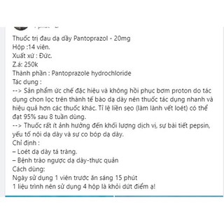 Hàng Đức Pantoprazol đủ bill