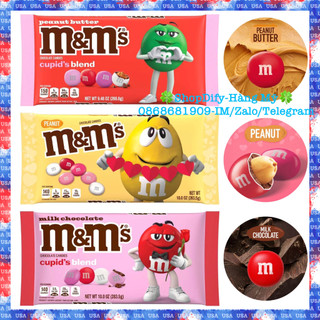 Kẹo Socola M&M’s cupid’s blend Chocolate Candies M&M Milk Chocolate, Peanut, Peanut Butter Valentines Day 283.5g