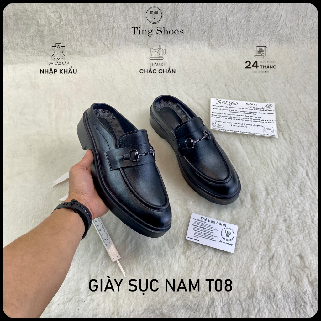 Giày Sục Nam Da Bò Cao Cấp TING SHOES , Sục Nam Trẻ Đế Cao Su Đúc Thời Trang | BigBuy360 - bigbuy360.vn