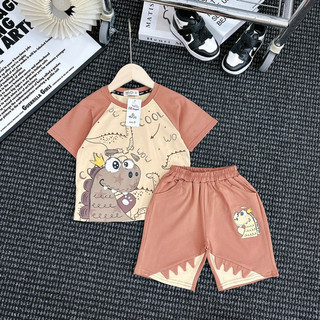Bộ cotton khủng long bé trai 2-7y