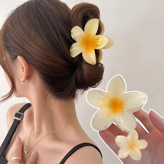 Kẹp Tóc Nhựa Hoa Sứ - Kẹp Tóc Càng Cua Style Hawaii