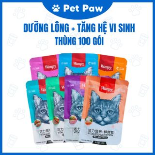  Pate Cho Mèo Wanpy Giàu Dinh Dưỡng Nhiều Vị Ăn Liền Dạng Túi 80g Pet Paw