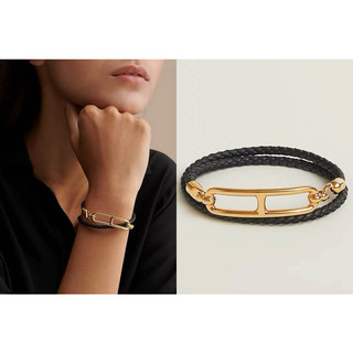 Vòng tay HERMES Roulis Double Tour Bracelet da thật