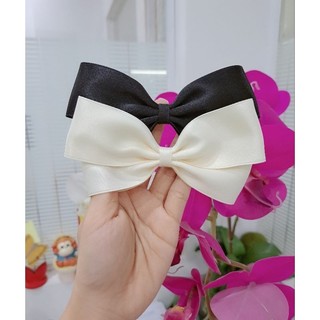 Kẹp tóc nơ lụa Hàn tông màu siêu xinh