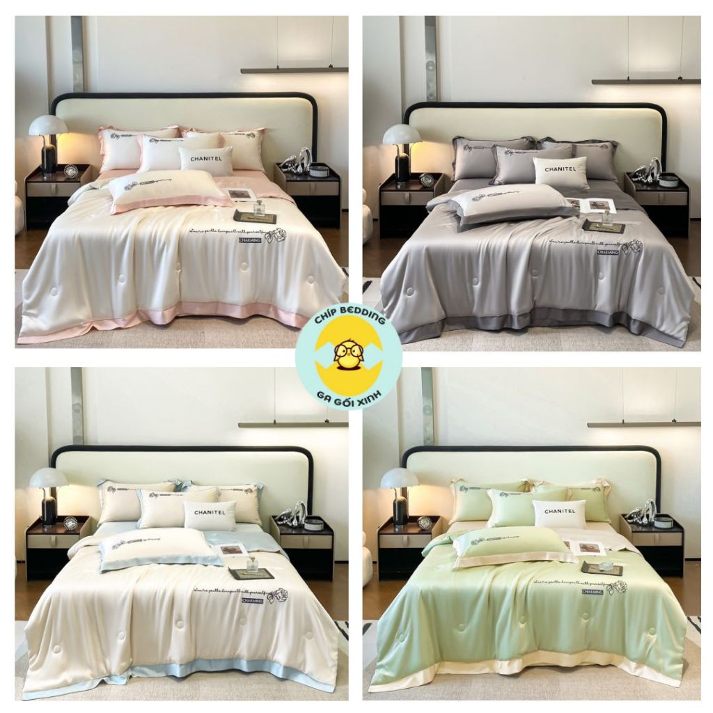 Bộ Chăn Ga Gối Cotton Lụa Charming Cao Cấp - Nhiều Màu - Đủ Kích Thước