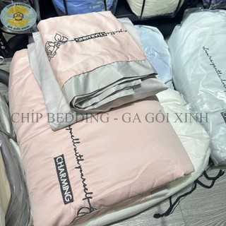 Bộ Chăn Ga Gối Cotton Lụa Charming Cao Cấp - Nhiều Màu - Đủ Kích Thước
