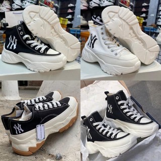 Giày mlb chunky high NY cao cổ, Giày sneaker chunky vải độn đế 6cm hót nhất tặng FullBoxBill